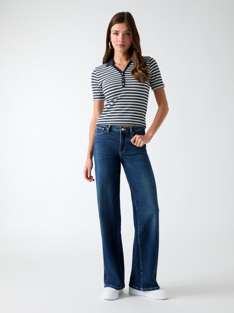 Striped polo t-shirt