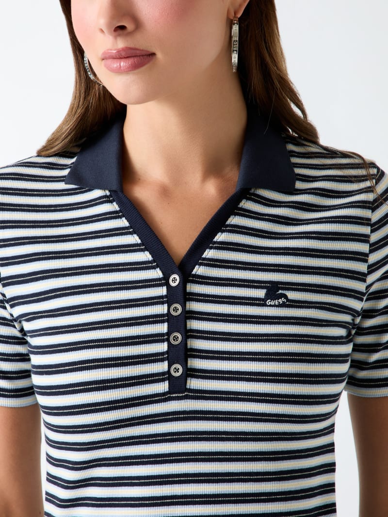 Striped polo t-shirt