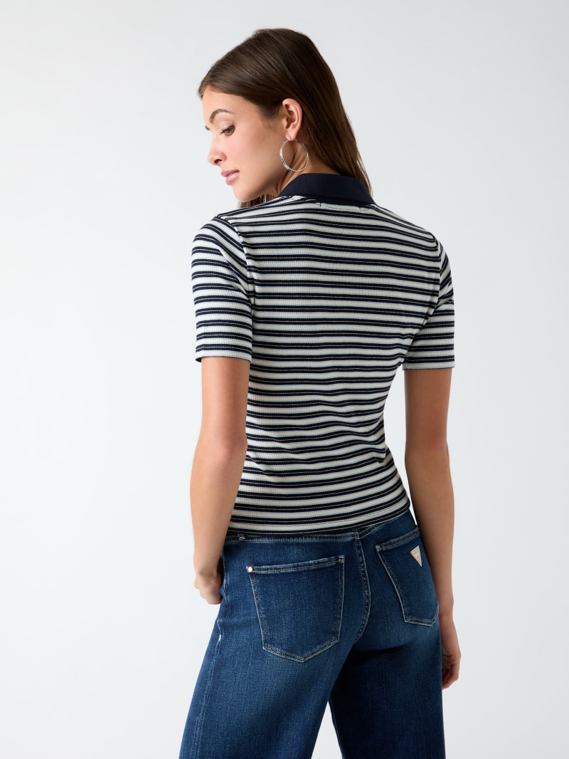 Striped polo t-shirt