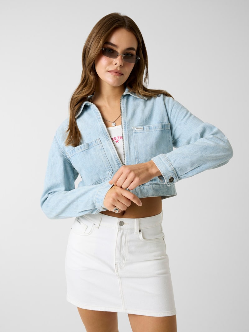 Cropped denim jacket