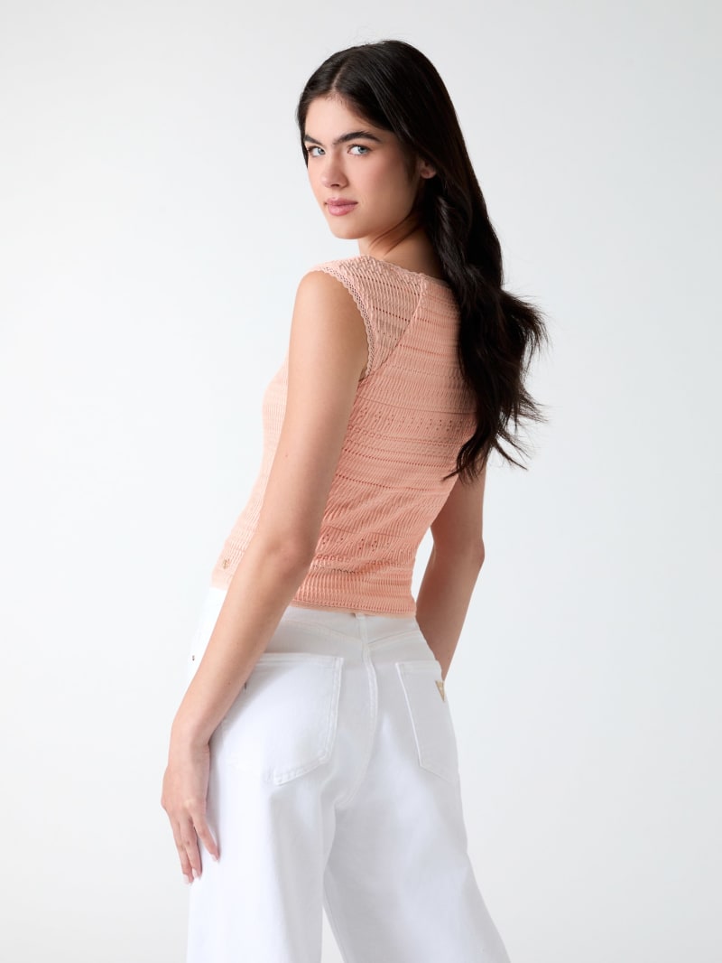 Square neck smocked top - thumbnail 10