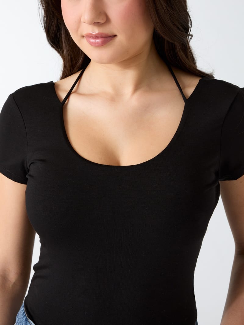 Stretch scoop neck top - thumbnail 3