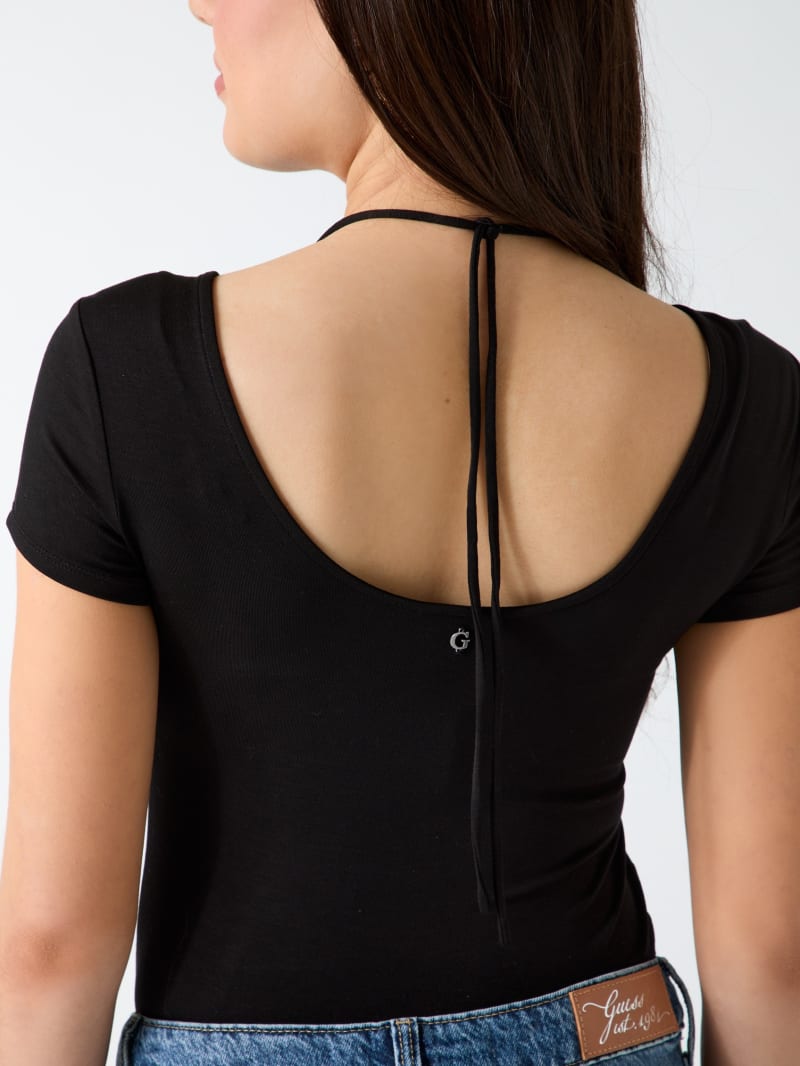 Stretch scoop neck top - thumbnail 5