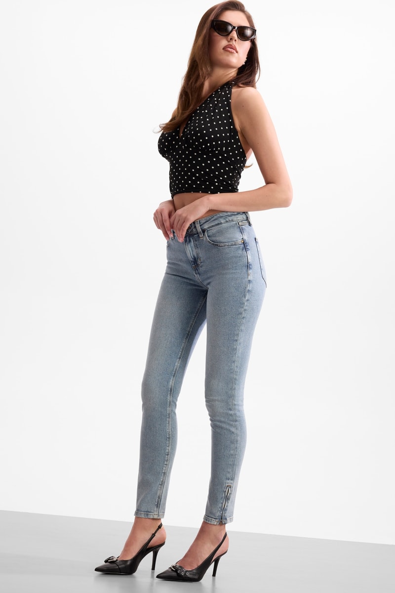 Printed halter-neck top
