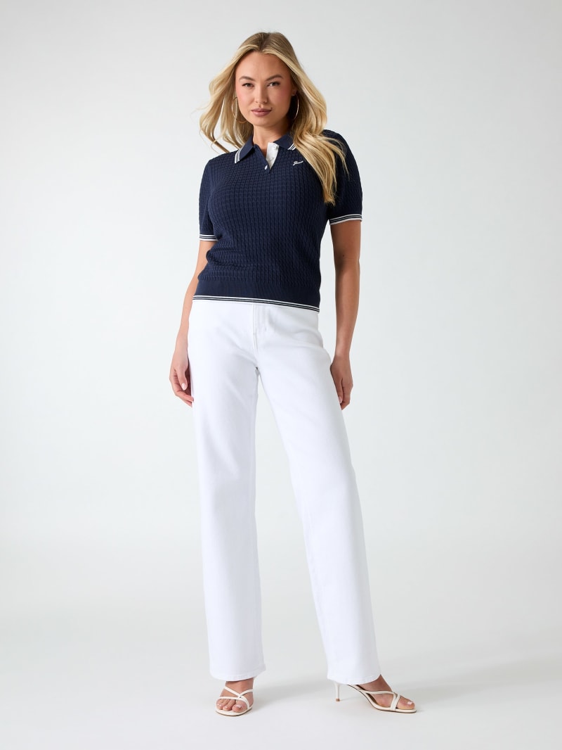 Cable-knit polo - thumbnail 2