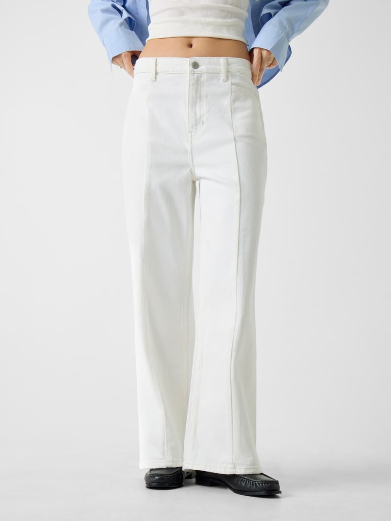 G11 Seamed Crop Wide-Leg Jeans