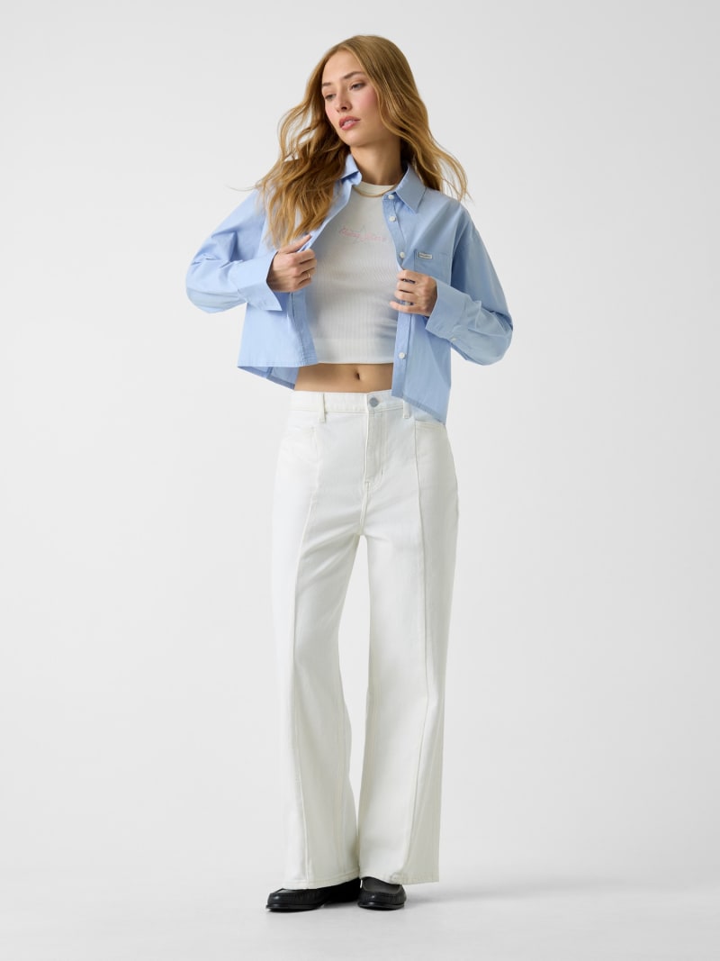 ジームス GUESS® G11 Seamed Crop Wide-Leg Jeans