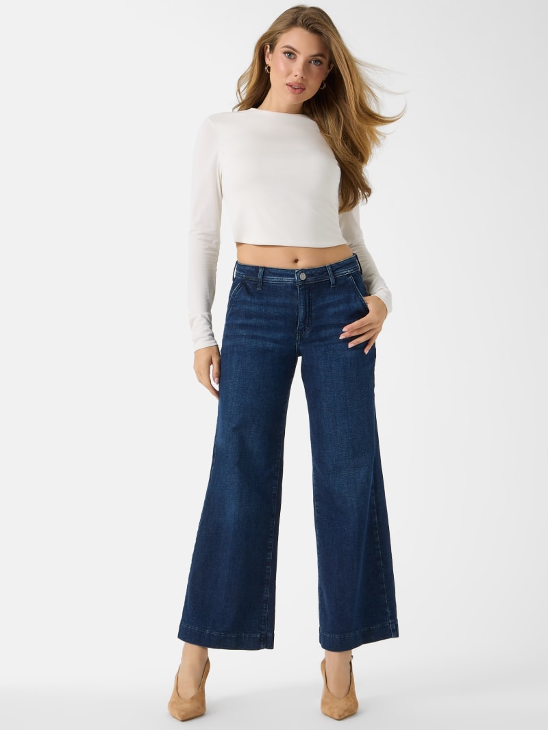 GUESS® Eco Zoya Cropped Wide-Leg Jeans Women