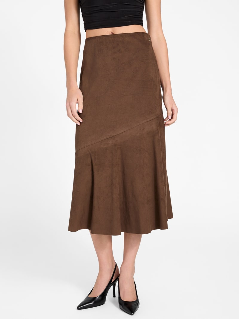 Suede long skirt - thumbnail 6