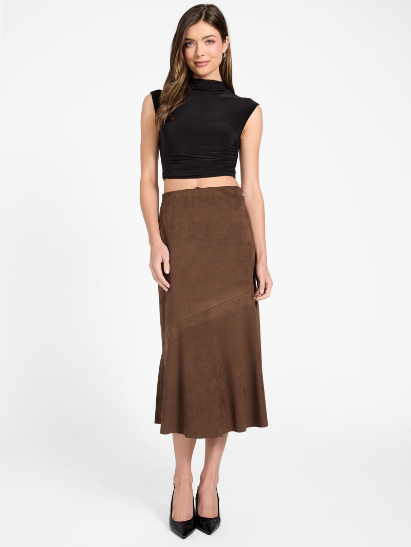 Suede long skirt - thumbnail 7