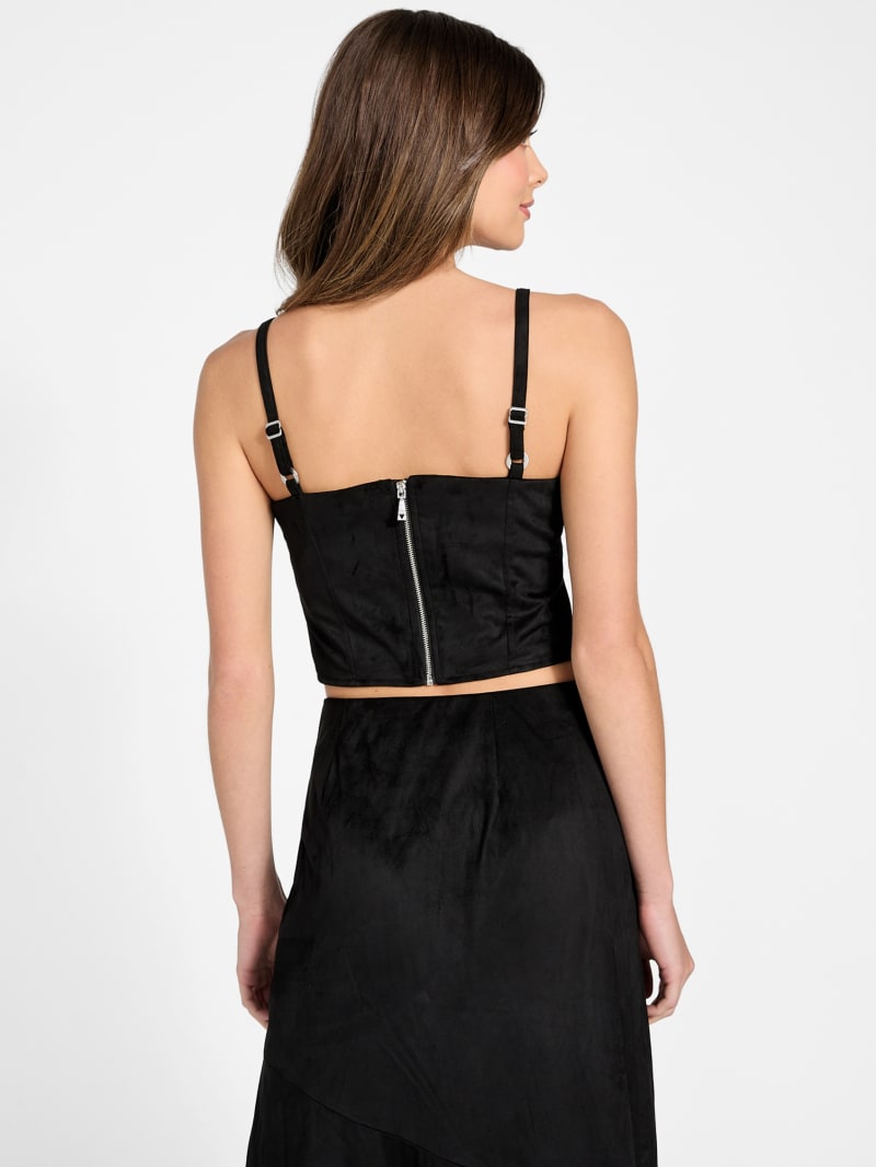 GUESS® Eco Nunzia Faux-Suede Corset Top