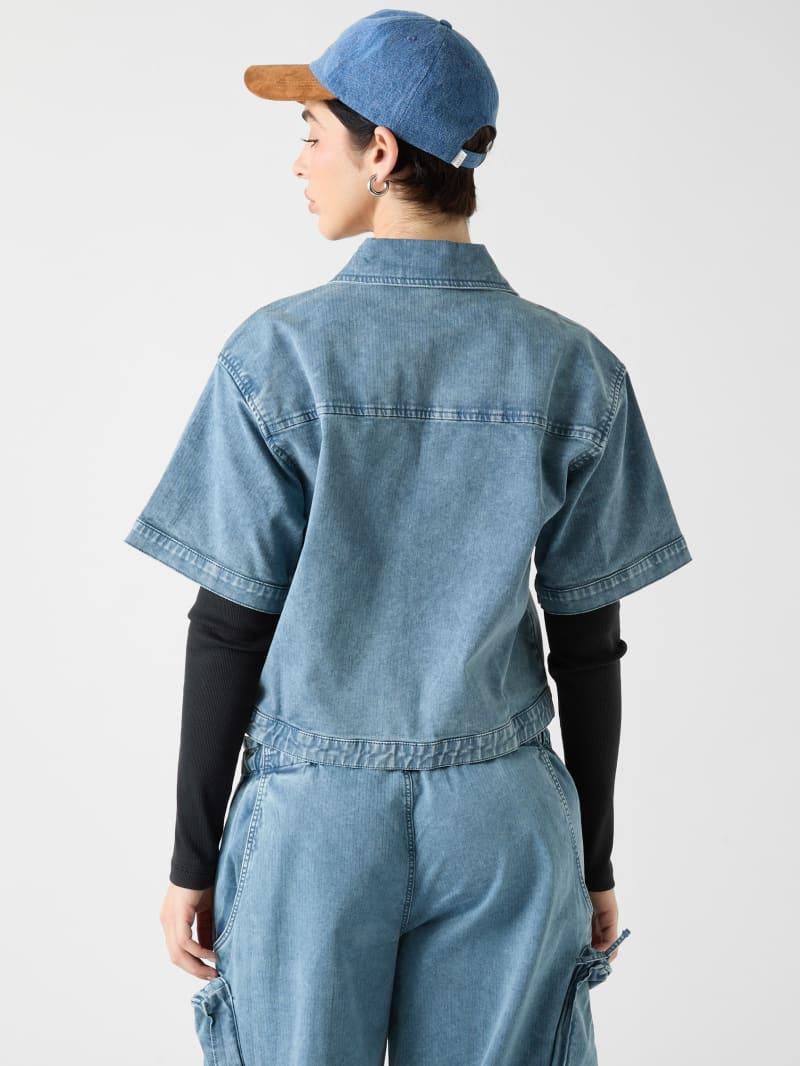 GUESS® GUESS Originals Zipped Denim Shirt