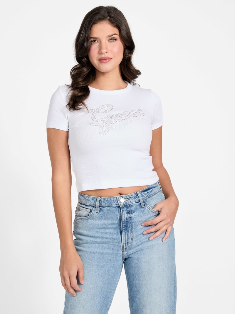 Logo Rhinestones t-shirt