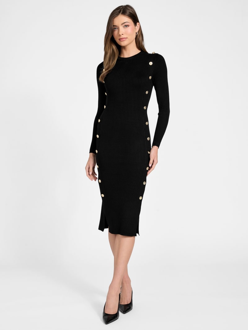 GUESS® Buttons detail midi dress