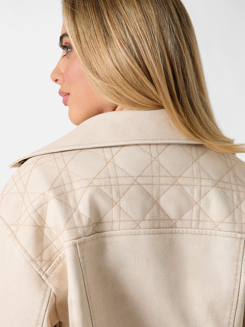 Leather biker jacket