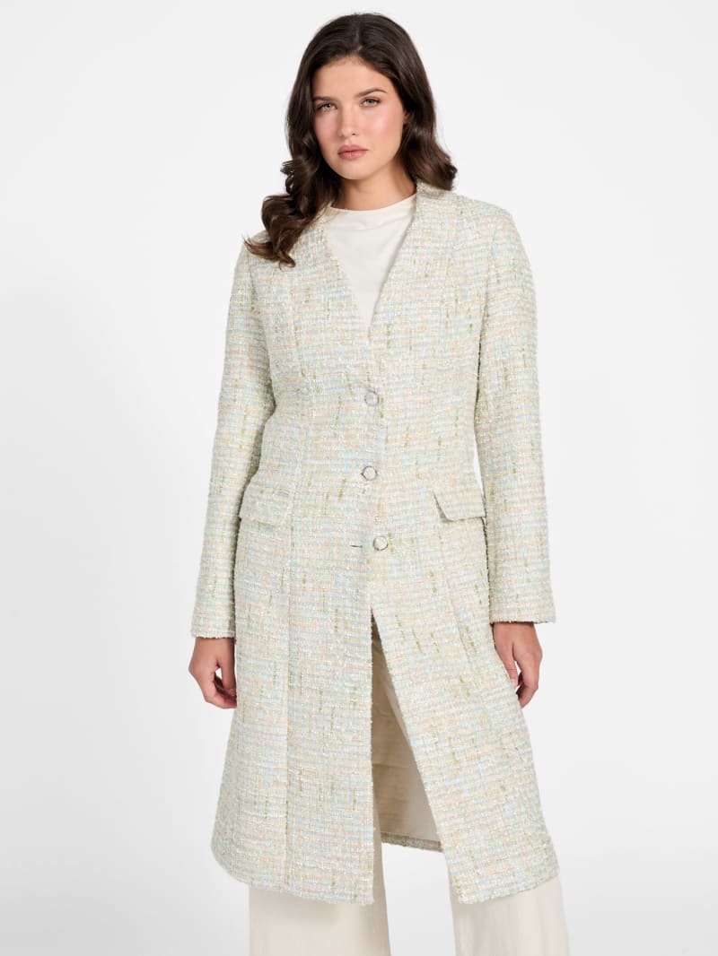 GUESS® Tweed long coat