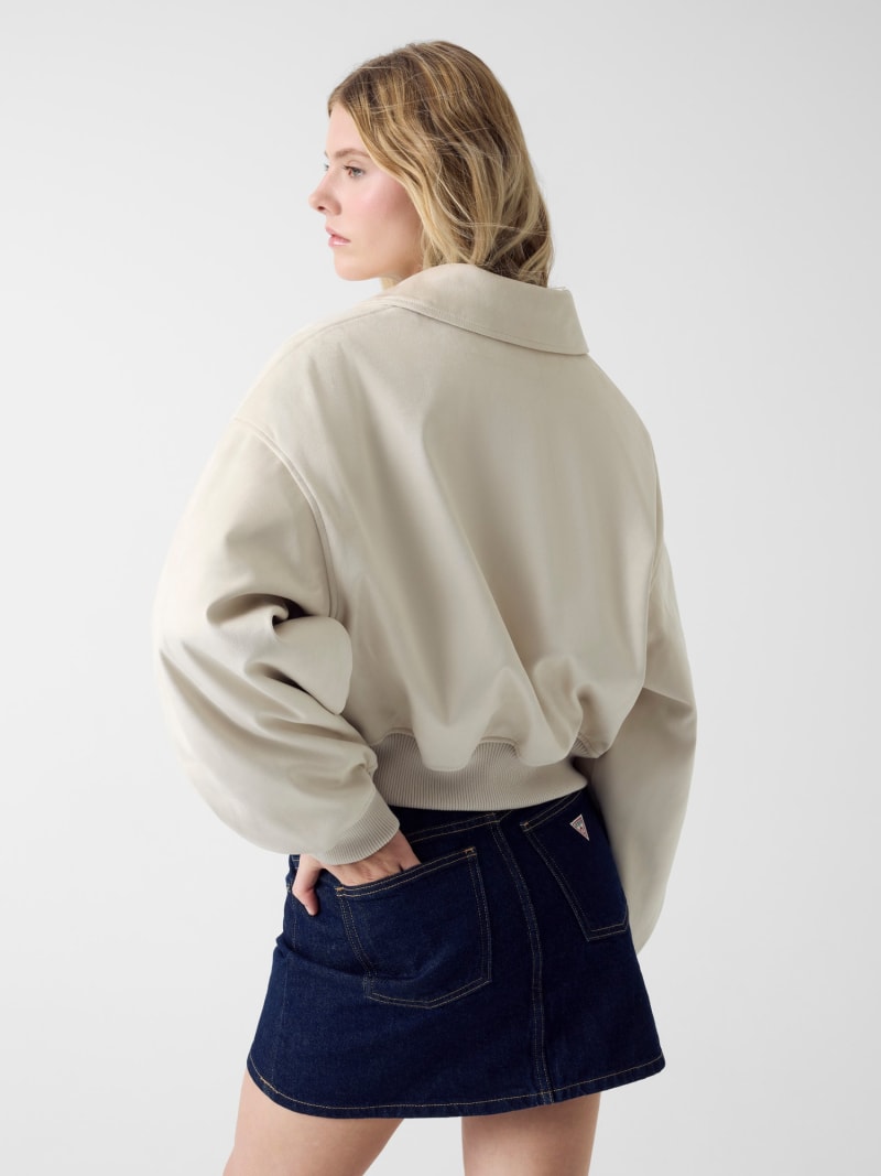 Faux suede bomber jacket - thumbnail 3