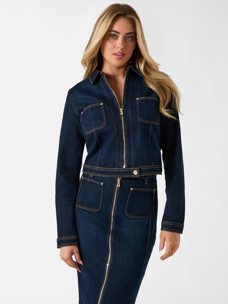 Cropped denim jacket