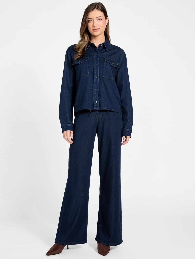 Lyocell blend shacket