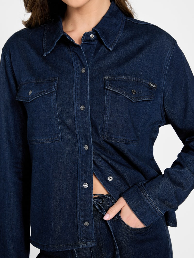 Lyocell blend shacket