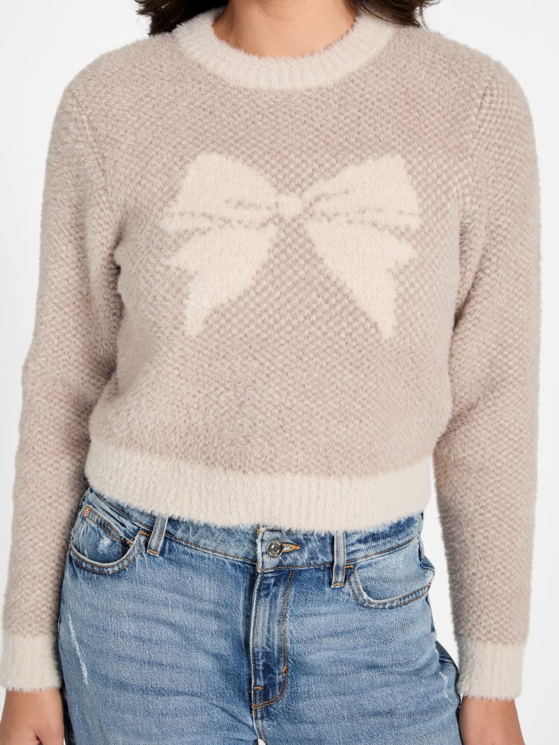Bow Fuzzy Sweater