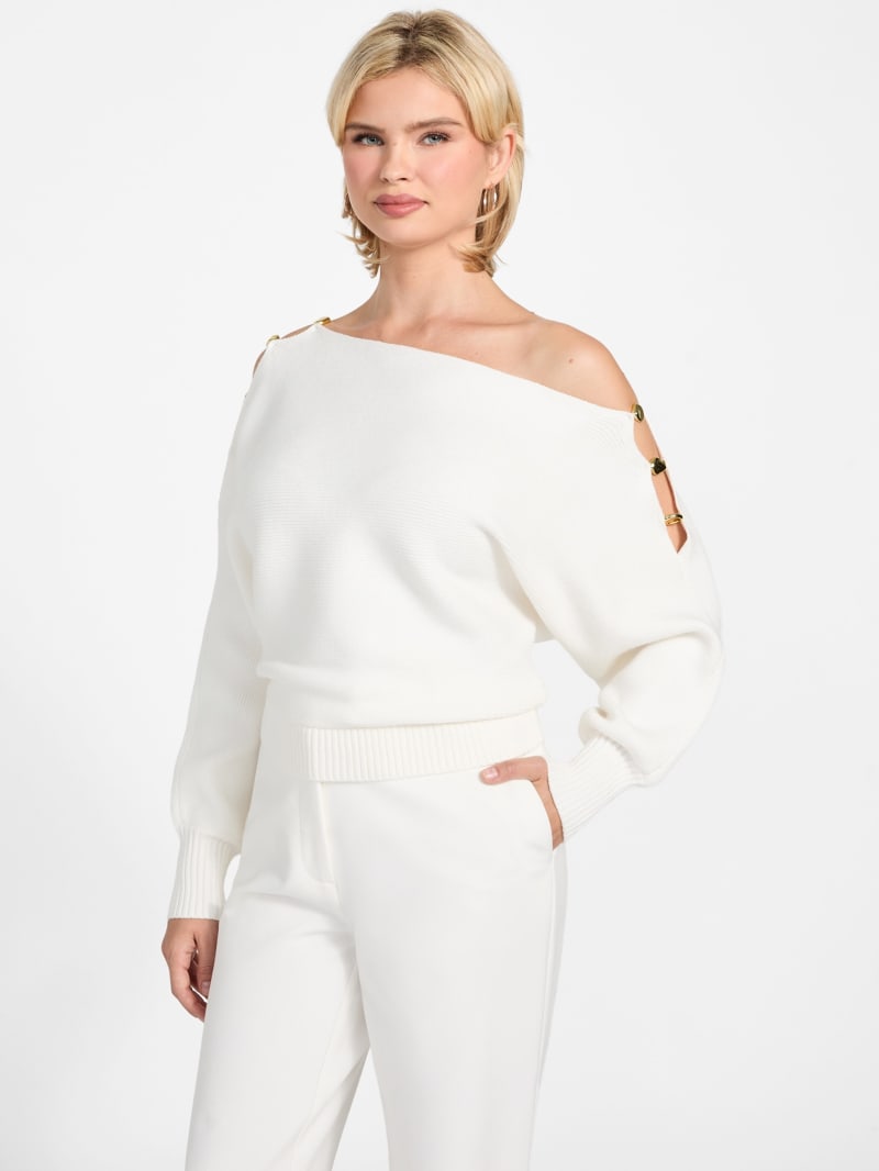 Eco Jamia Beaded Sleeve Sweater