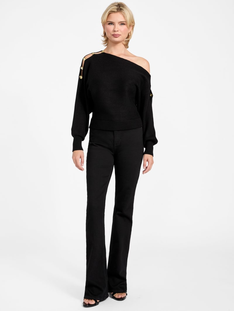 GUESS® Eco Jamia Beaded Sleeve Sweater