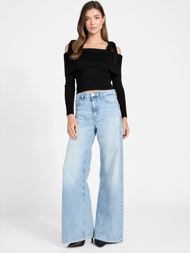 Shoulder bows sweater