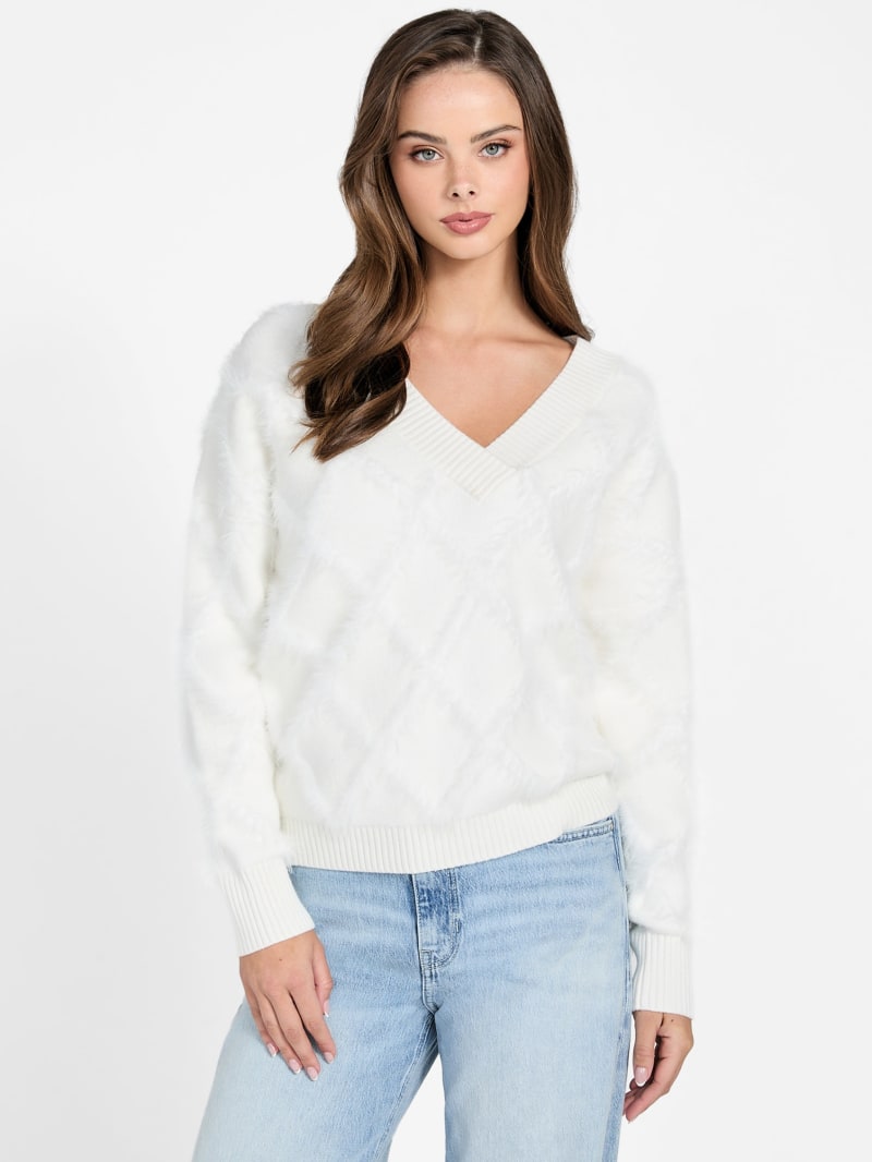 GUESS® Zoe Diamond Knit Sweater Women