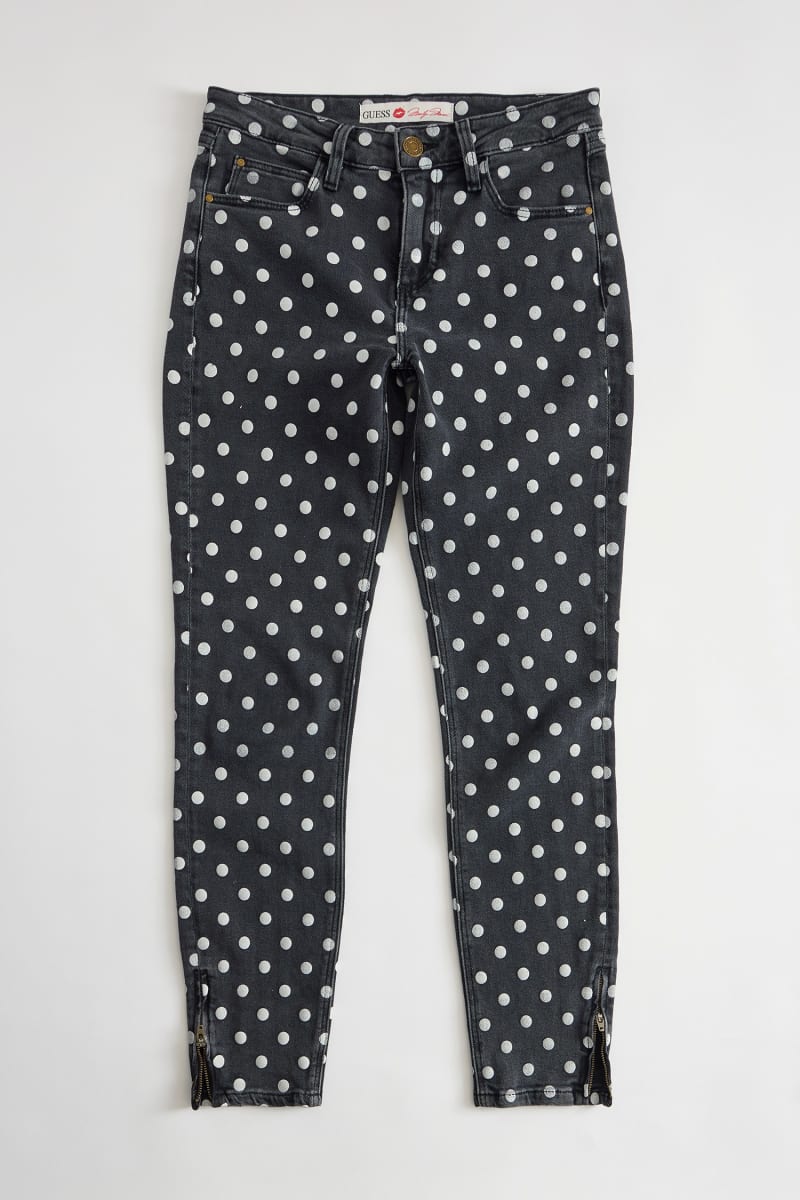 Polka dots skinny jeans