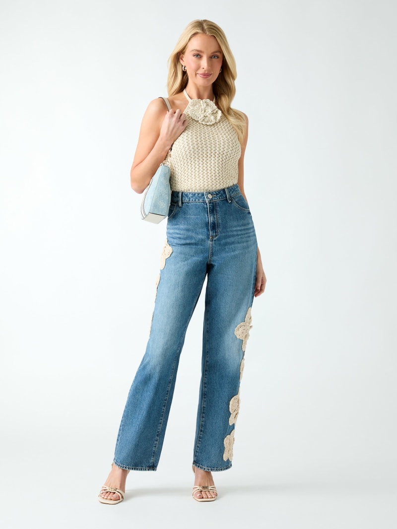 Floral embroidered jeans - thumbnail 2