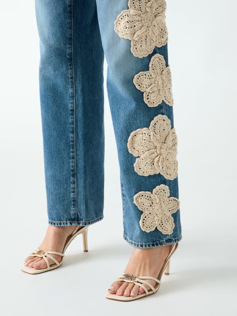 Floral embroidered jeans - thumbnail 3