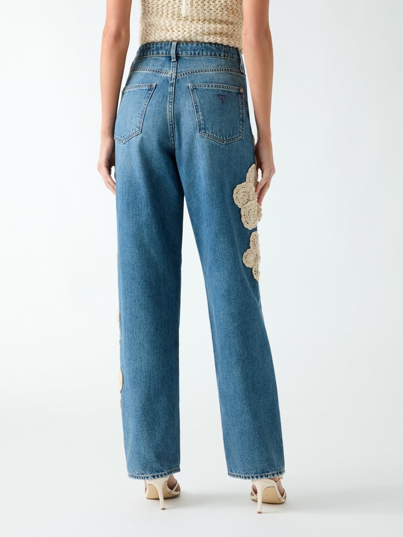 Floral embroidered jeans - thumbnail 4