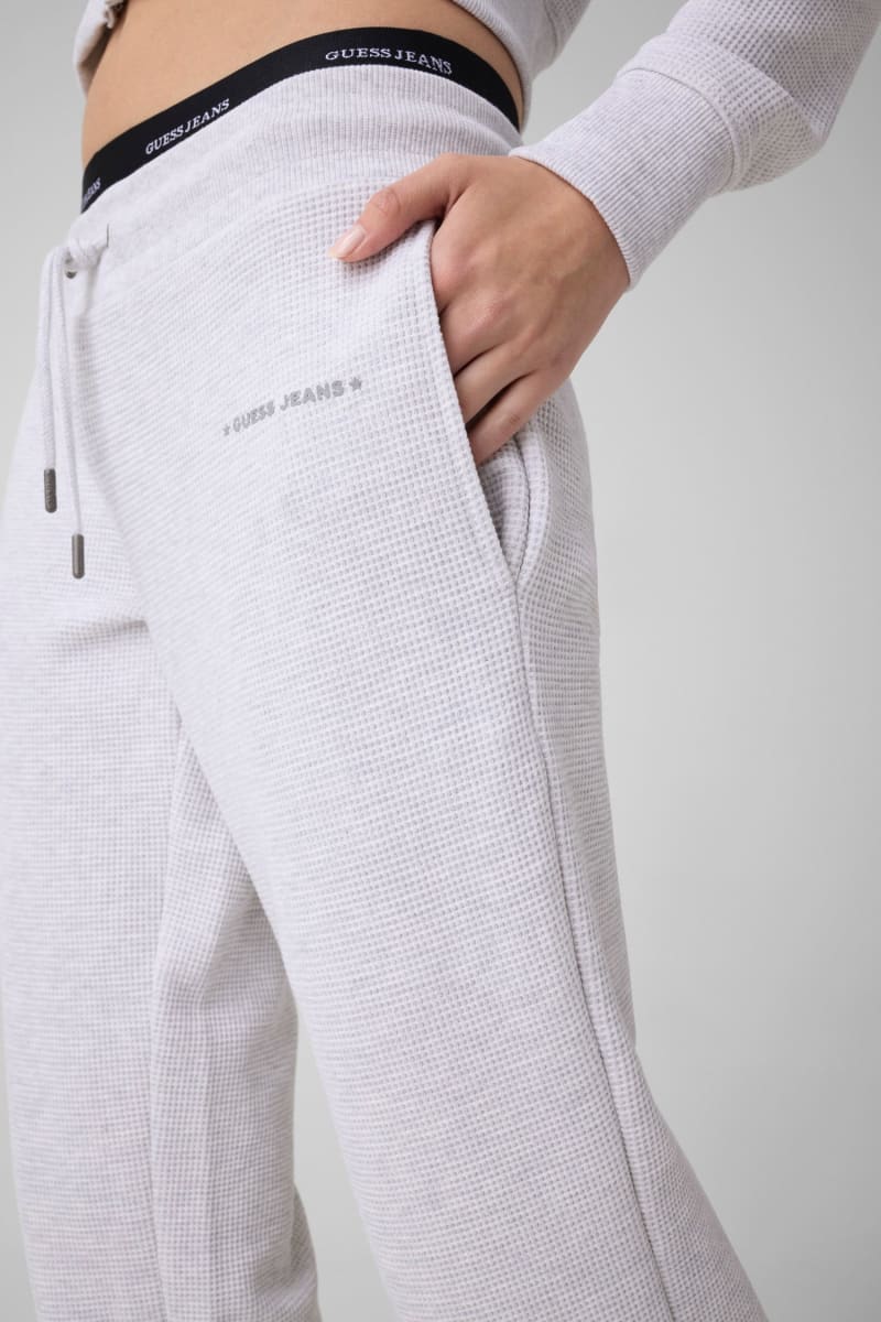 Waffle cotton joggers