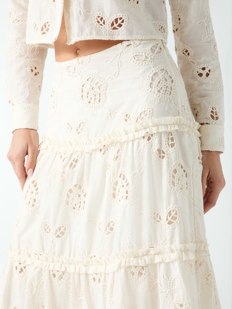 Eyelets maxi skirt