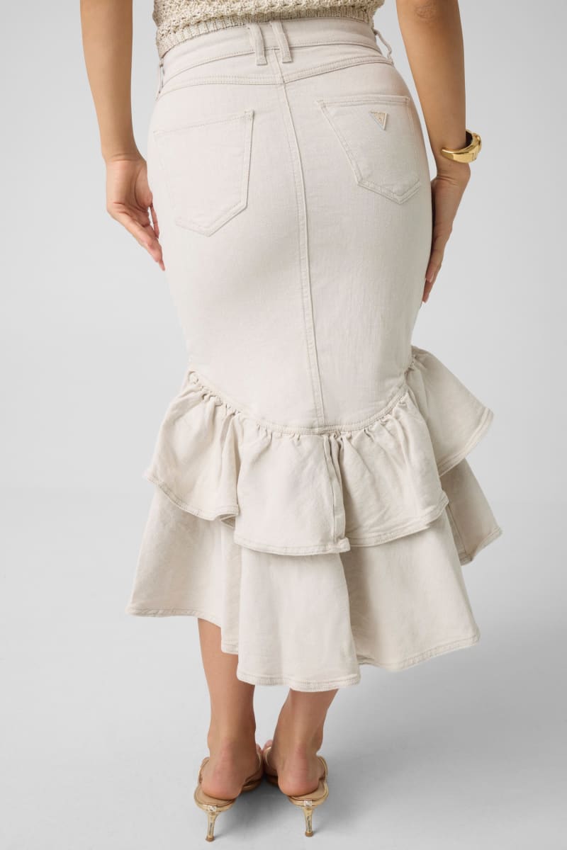 Ruffled denim skirt - thumbnail 3