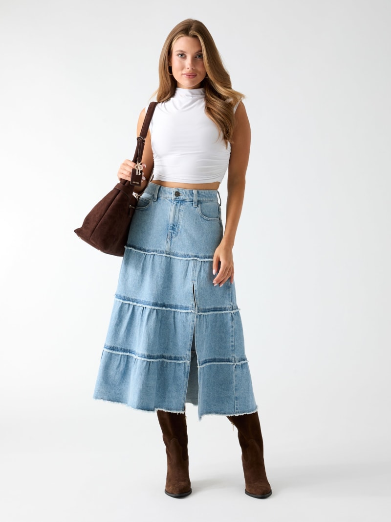 Denim midi skirt - thumbnail 2