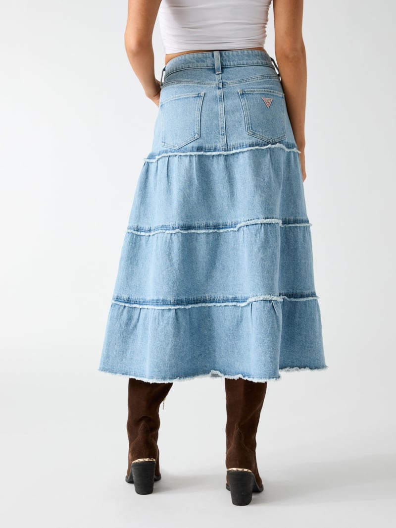 Denim midi skirt - thumbnail 4
