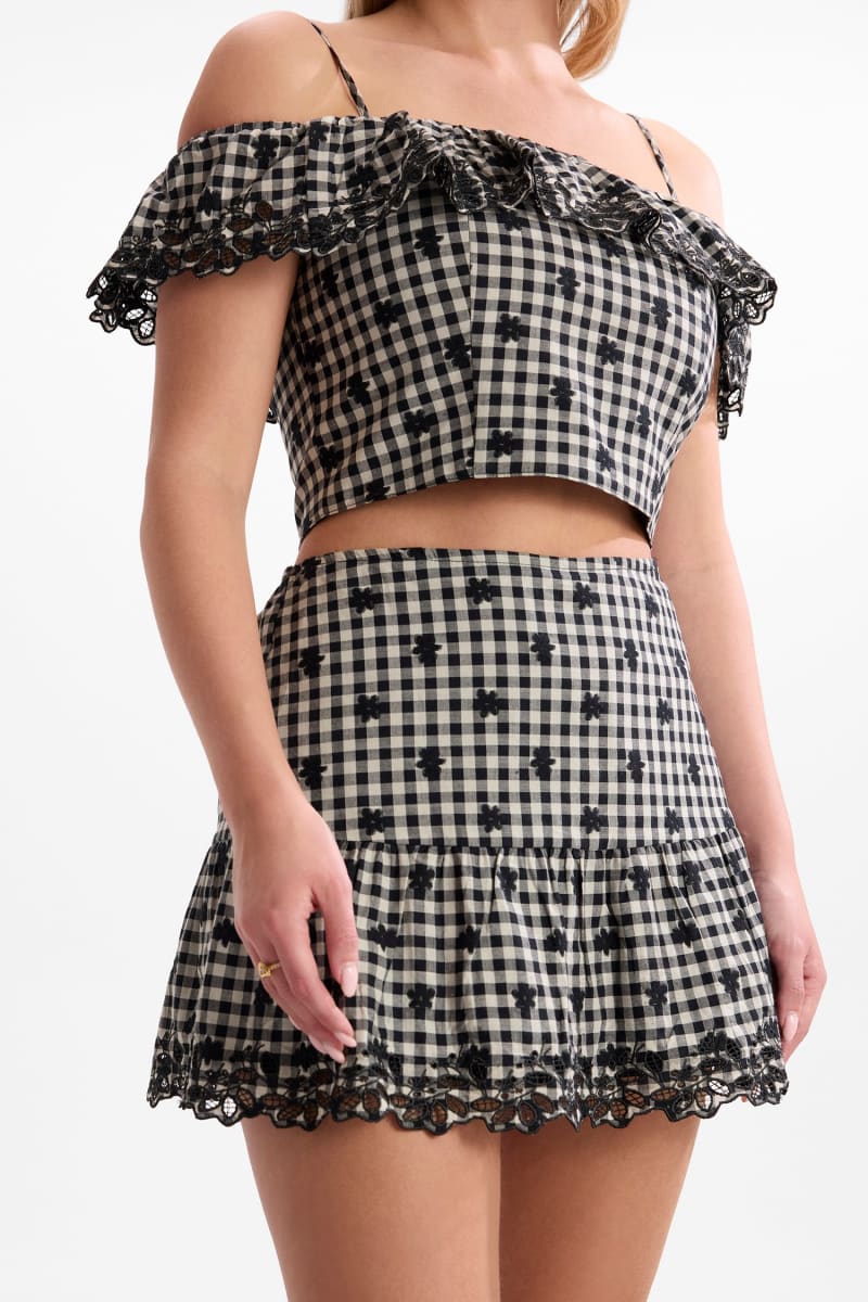 Printed mini skirt