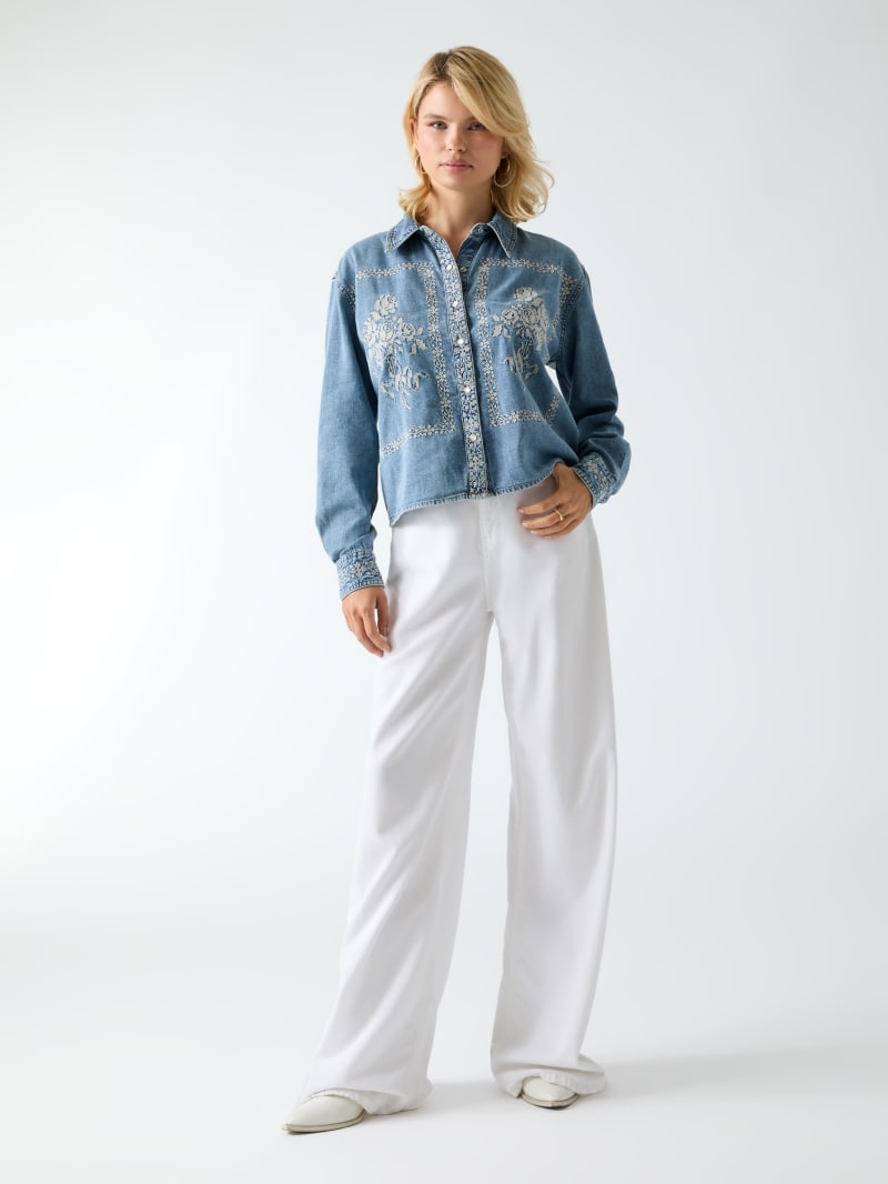 Embroidered denim shirt - thumbnail 2