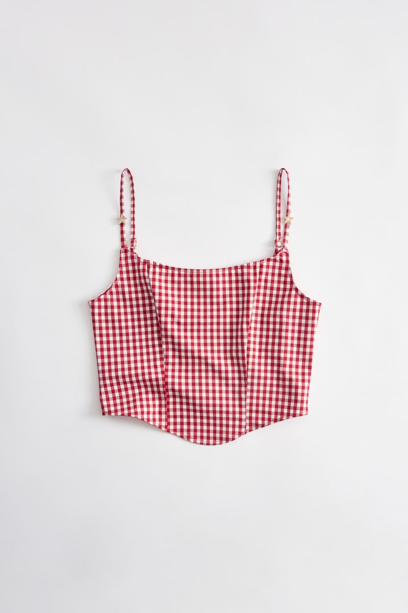 Printed corset top