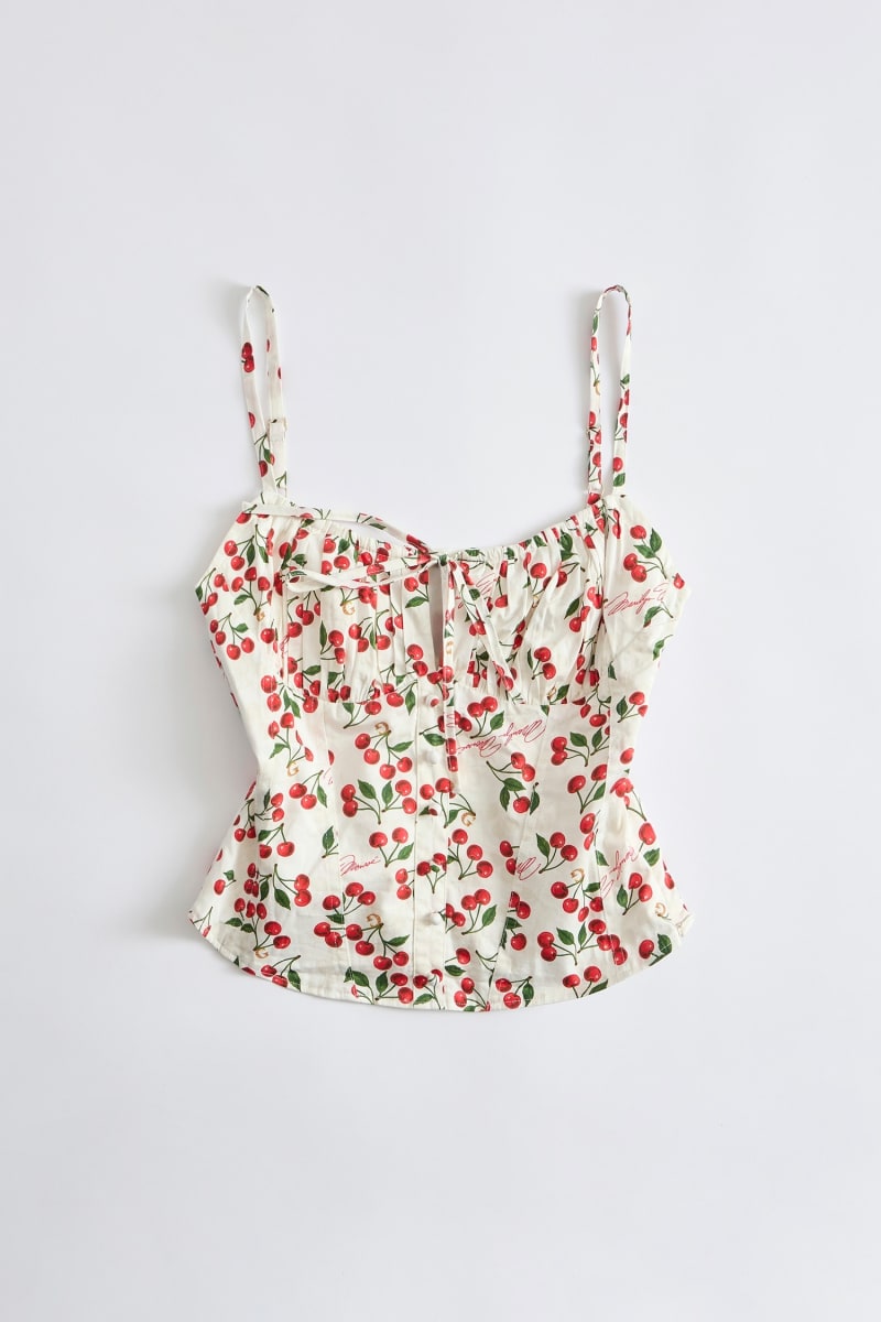 Printed corset top