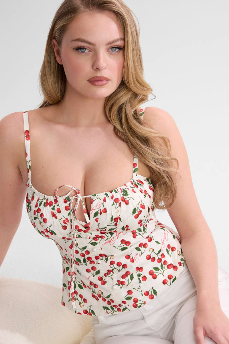 Printed corset top - thumbnail 4