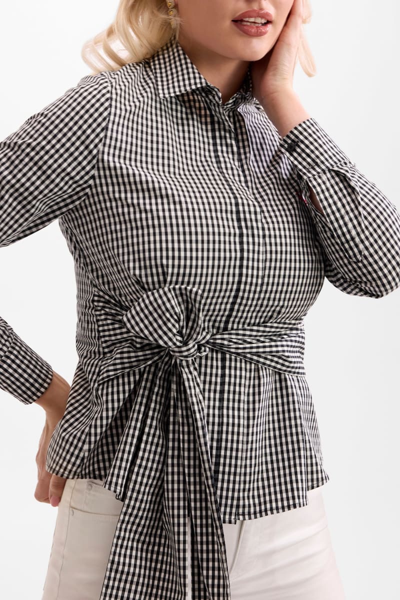 Printed bow shirt - thumbnail 5