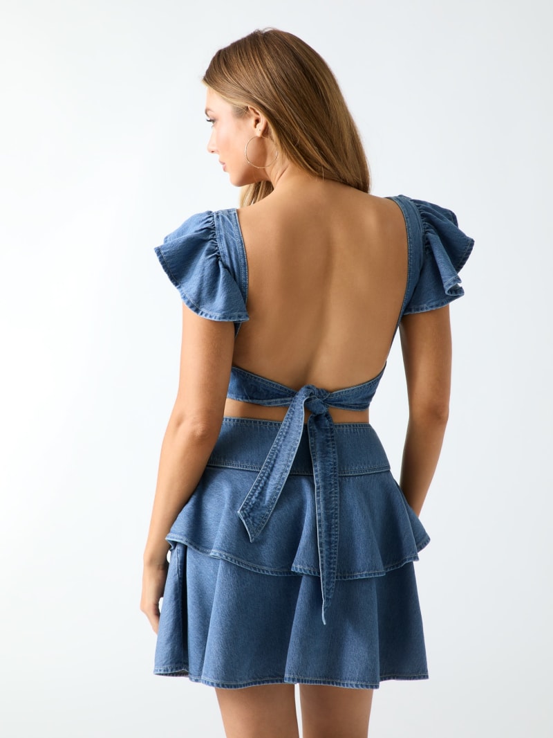 Denim cropped top - thumbnail 4