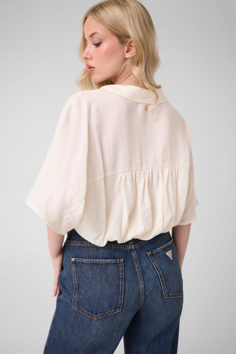 Bow cropped blouse