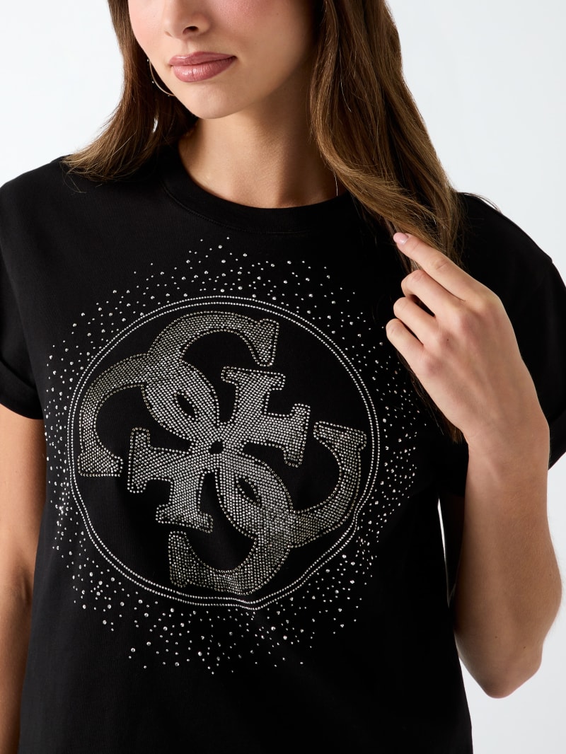 GUESS® Rhinestones logo t-shirt Women