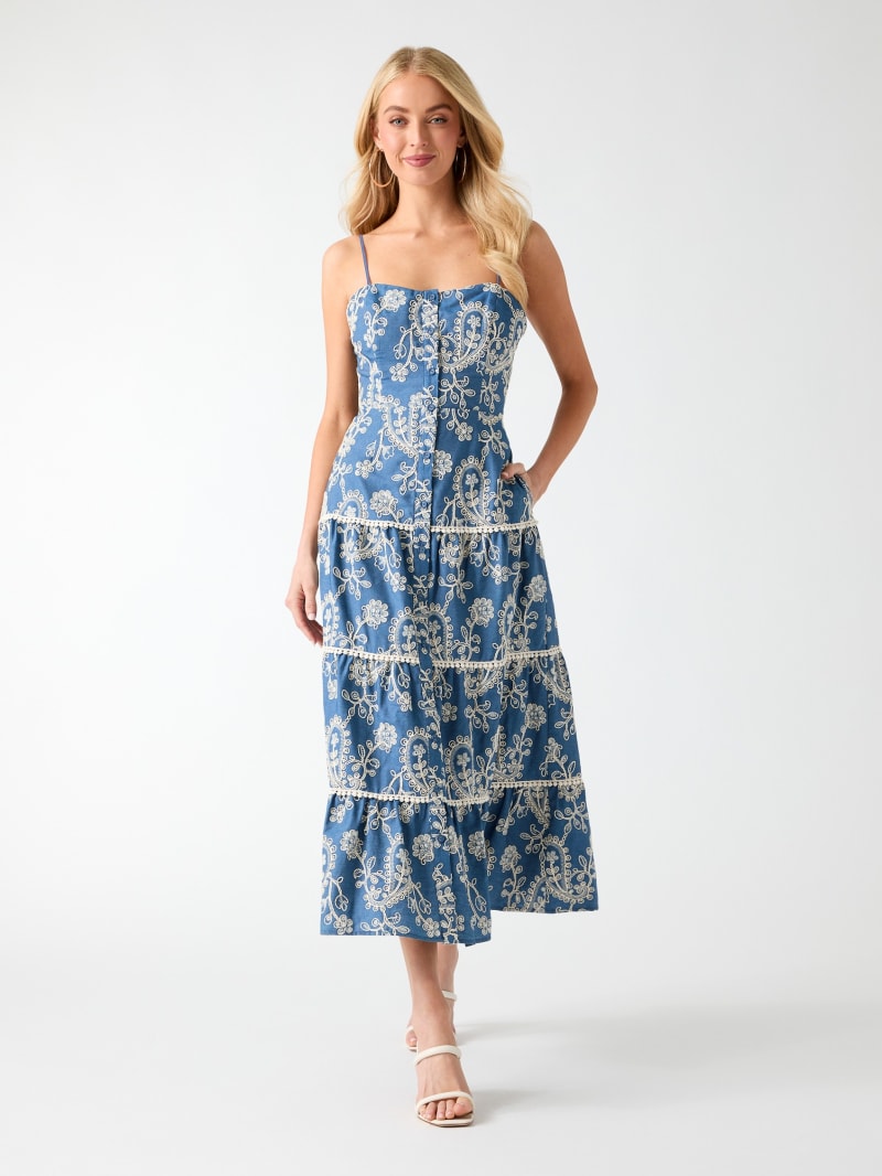 Embroidered midi dress - thumbnail 2