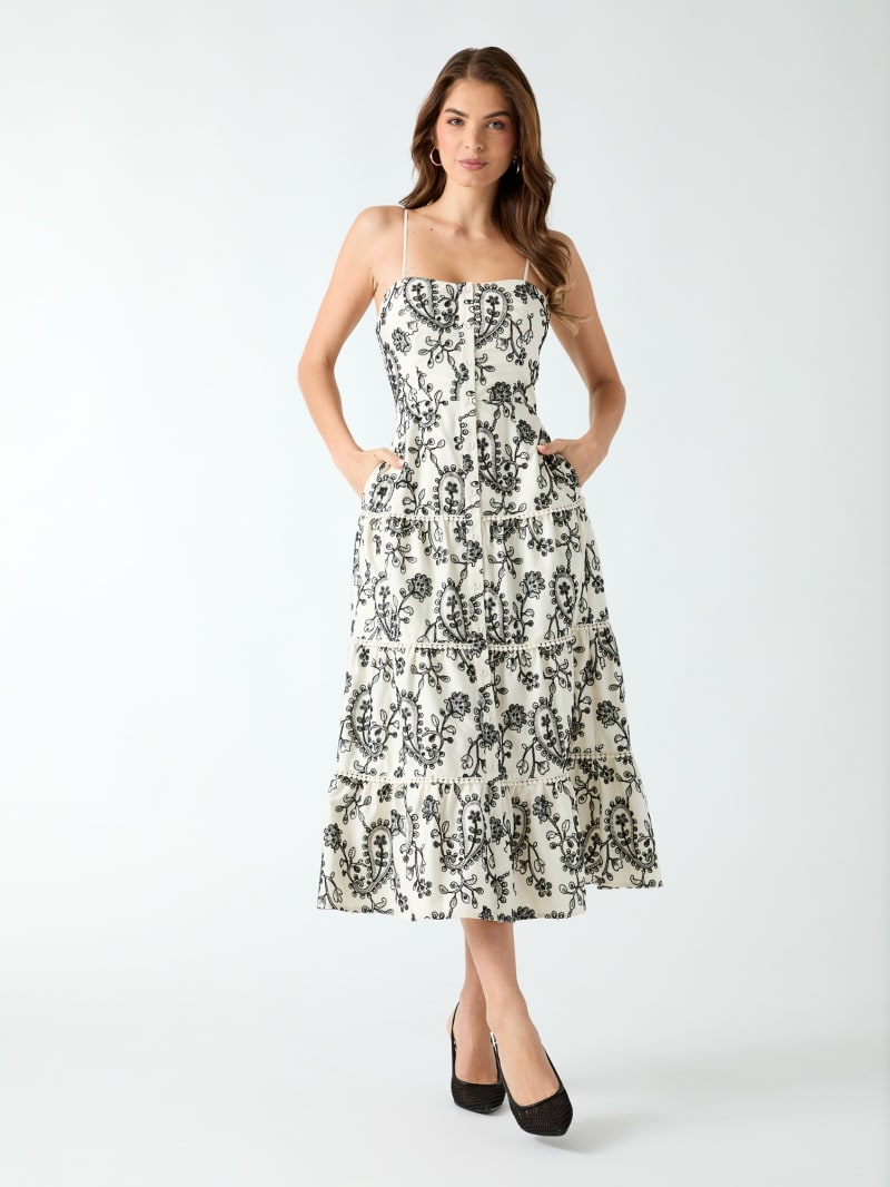 Embroidered midi dress - thumbnail 10