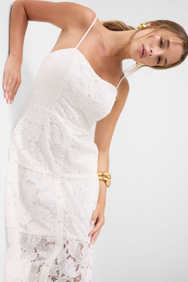 GUESS® Lace long dress Women